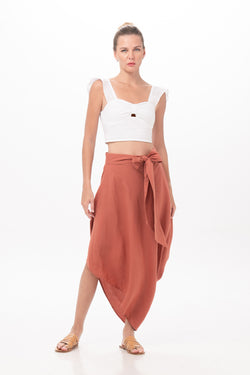 Aira Skirt in Mahogany