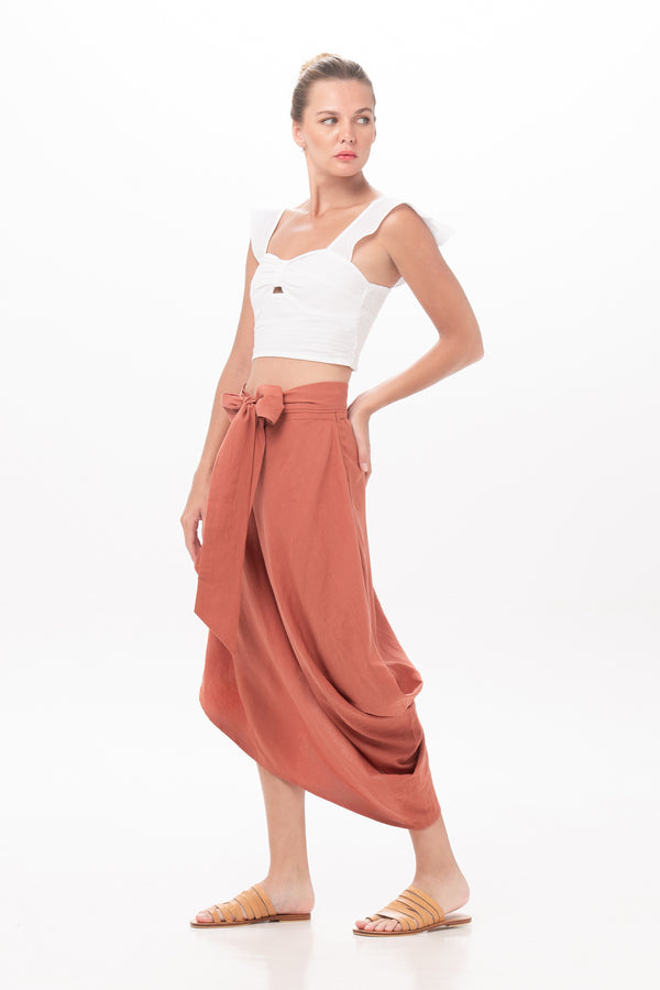 Aira Skirt in Mahogany