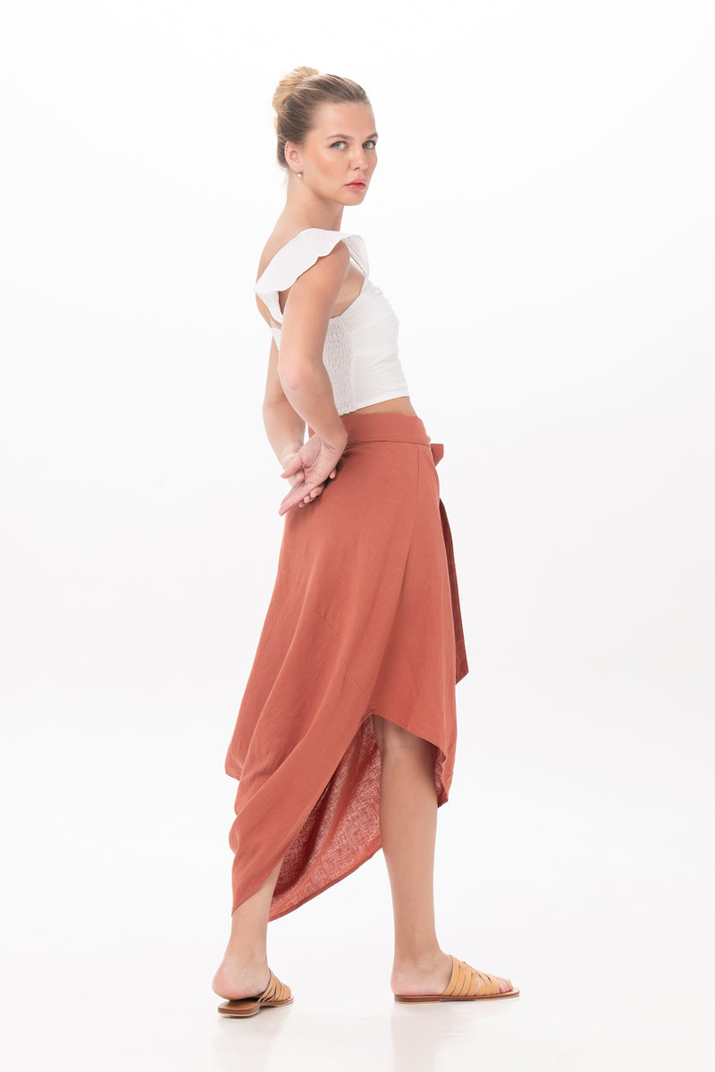 Aira Skirt in Mahogany