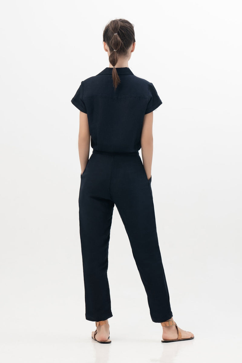 Chaitra Jumpsuit in Navy