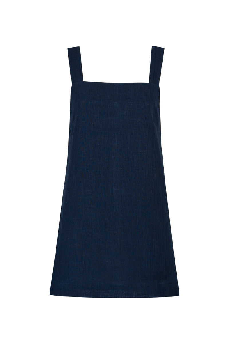 Prisha Dress in Navy